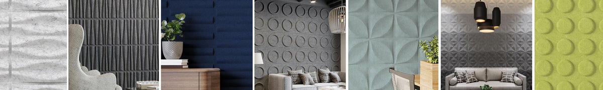 Inhabit Harmony3D PET felt 3D acoustic wall panels in a modern interior.
