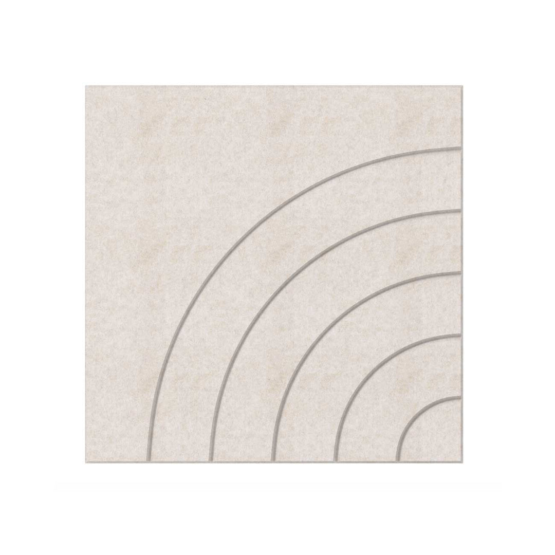 Arc HarmonyCARV Acoustic Felt Wall Panels in Oatmeal - OPEN BOX