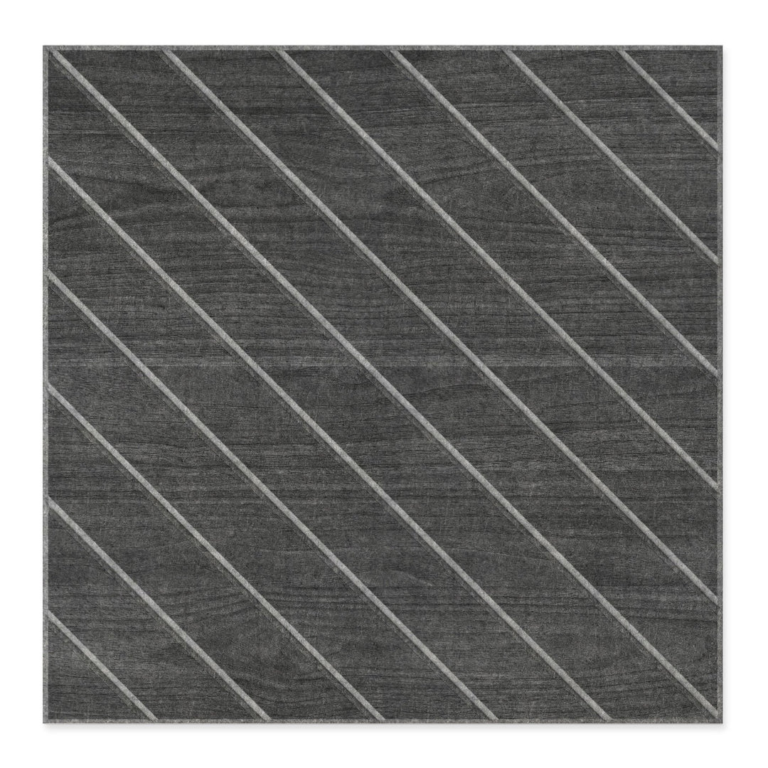 Slope HarmonyCARV black wood-grain acoustic wall panel.